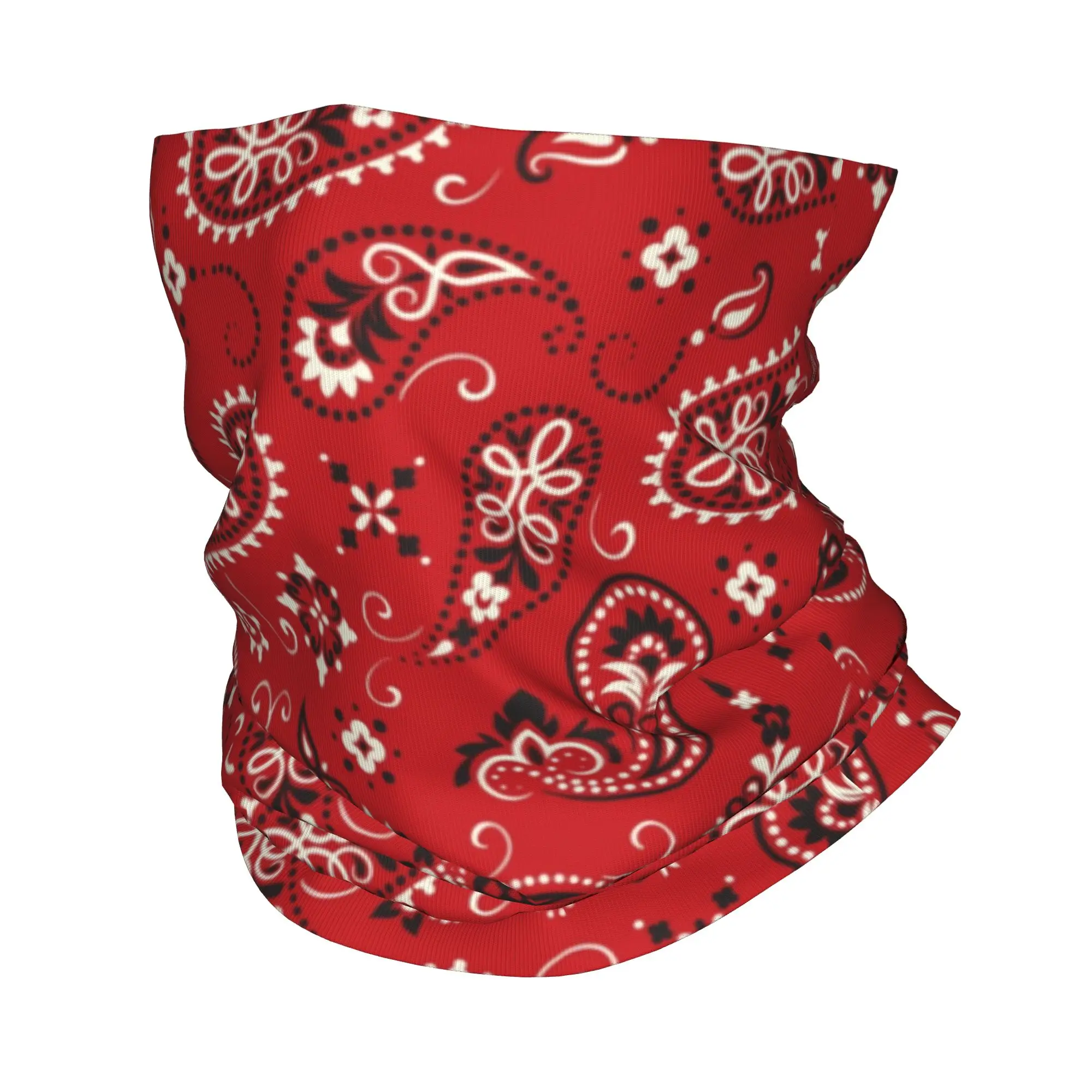 Neck Gaiter Face Cover - Nowa Czerwona Bandana Komin Ochronny na