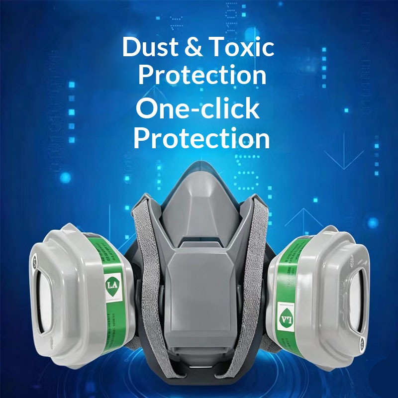 Dust Mask Construction - Silikonowa maska gazowa 6502QL z szybkim