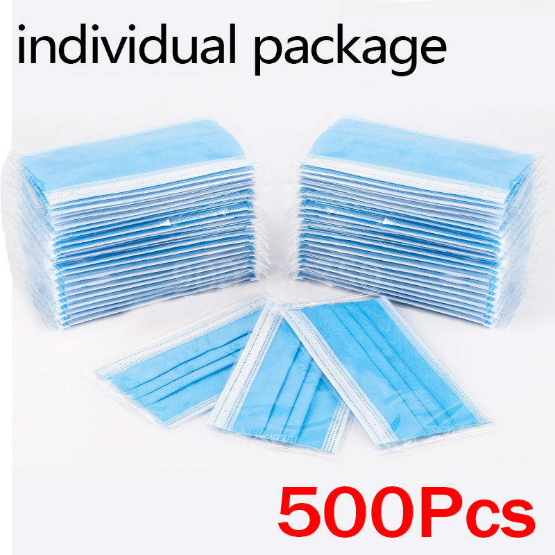 10-500 szt. jednorazowych mase – Disposable Mask Blue recenzja i cena
